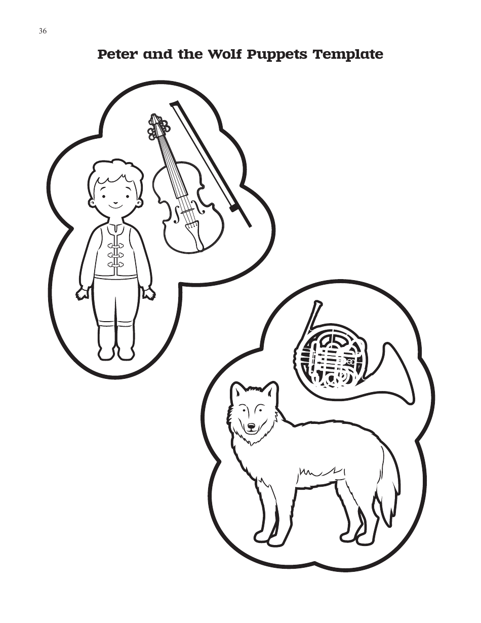 Peter and the Wolf Puppet Templates, Page 3