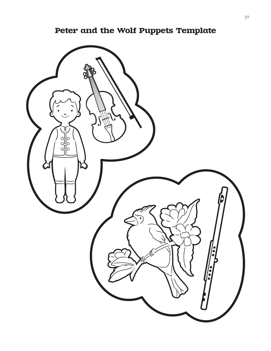 Peter and the Wolf Puppet Templates, Page 4