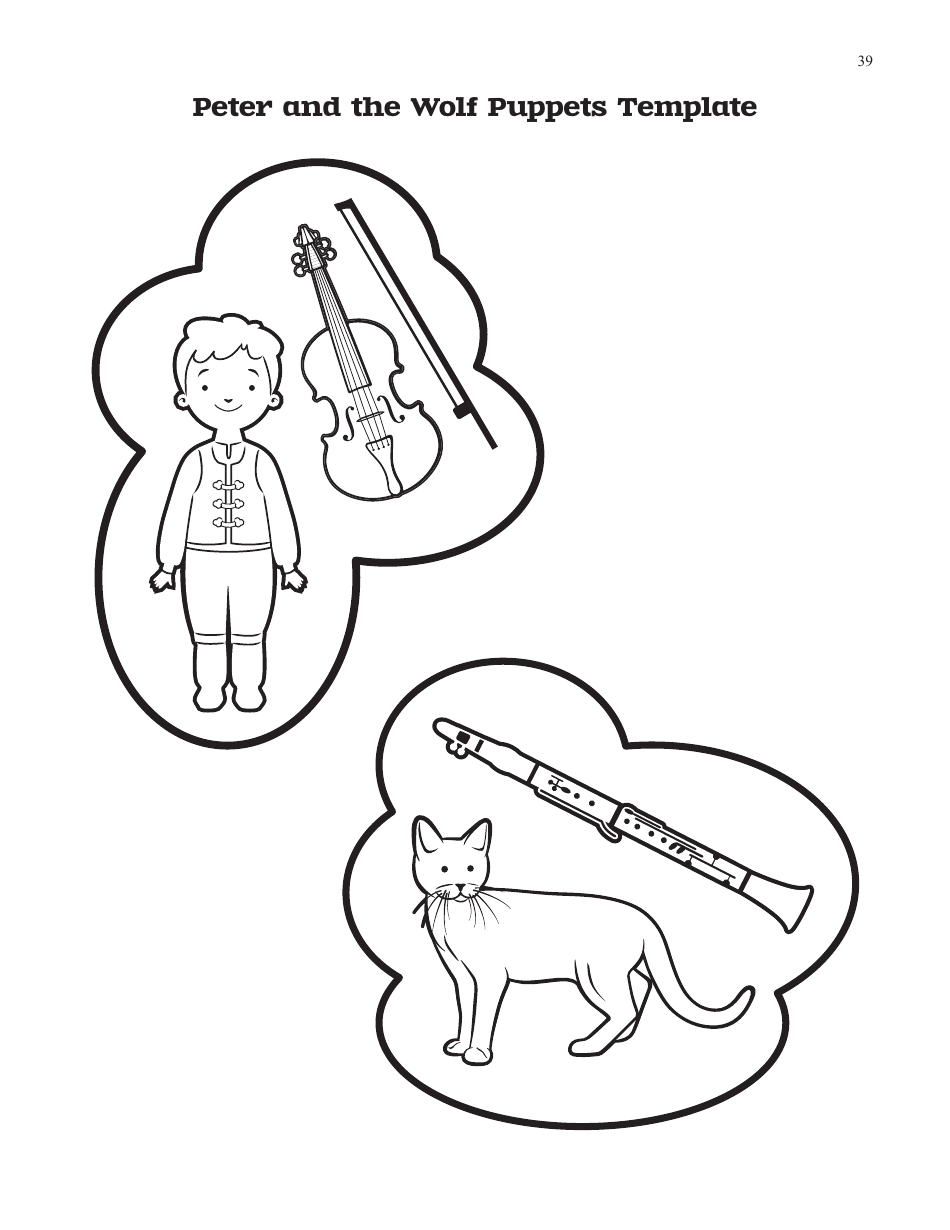 Peter and the Wolf Puppet Templates, Page 6