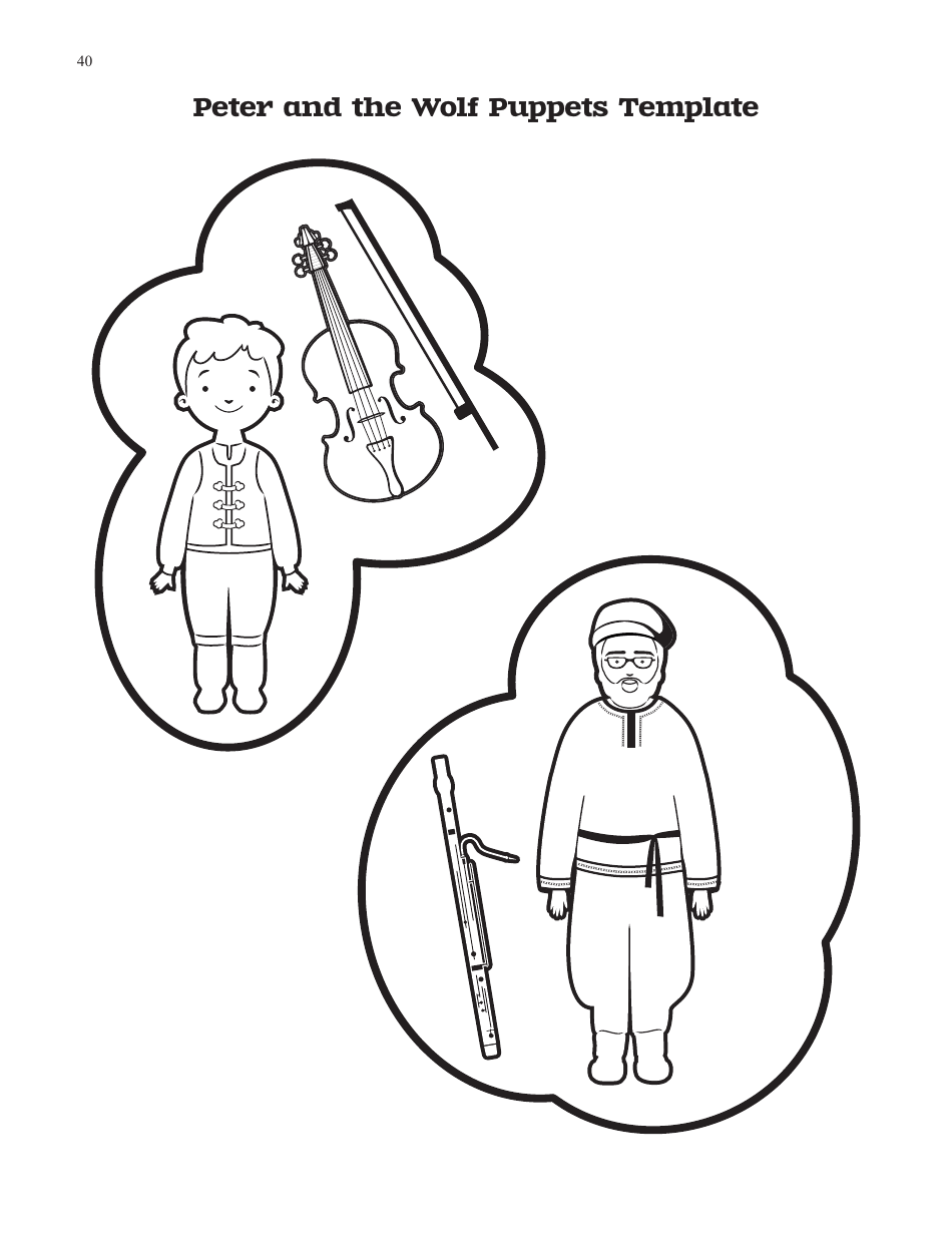 Peter and the Wolf Puppet Templates, Page 7