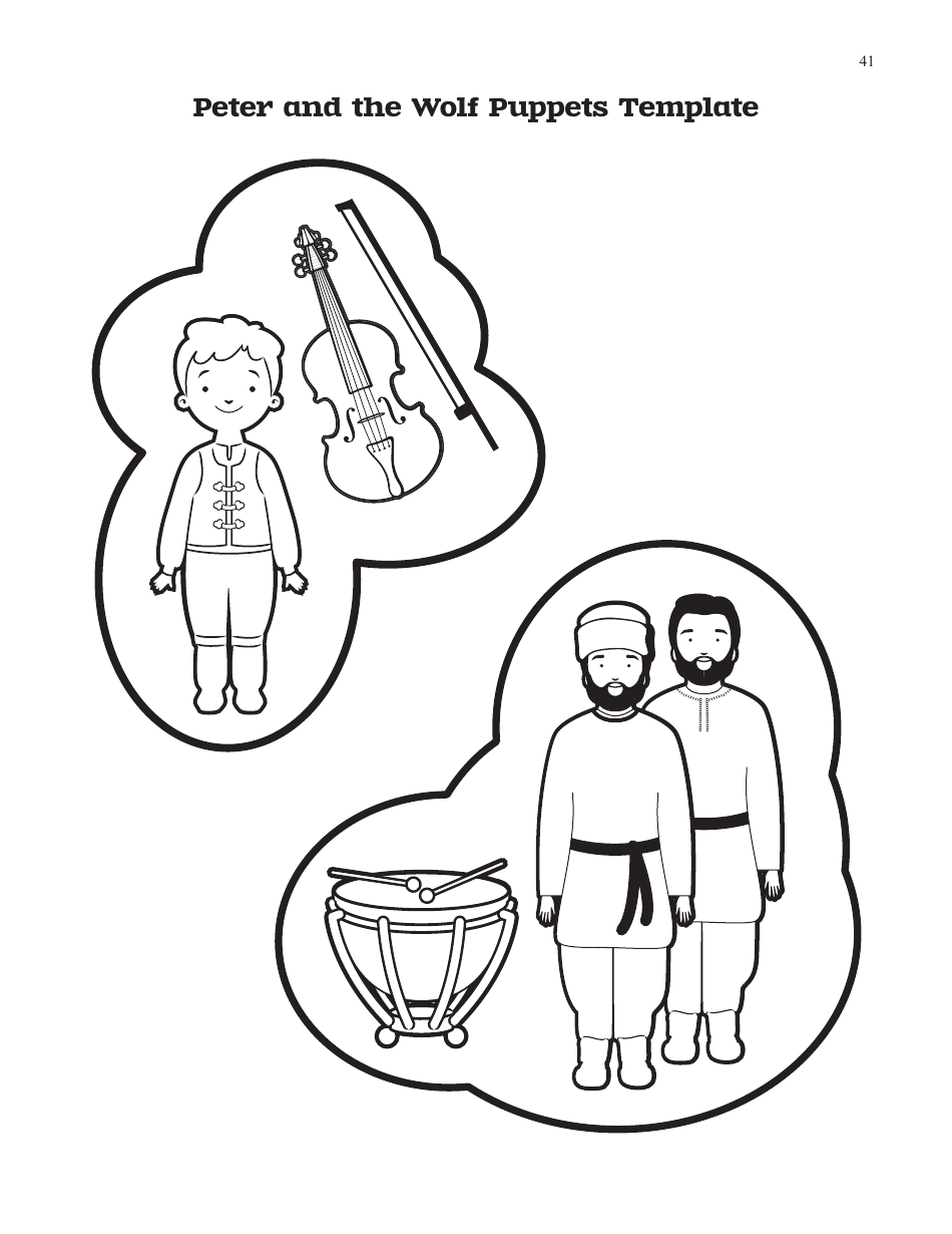 Peter and the Wolf Puppet Templates, Page 8