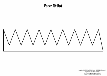 Document preview: Paper Elf Hat Template