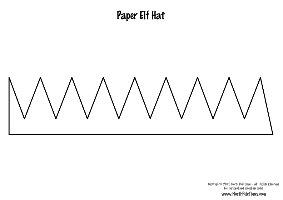 Paper Elf Hat Template Download Printable PDF Templateroller