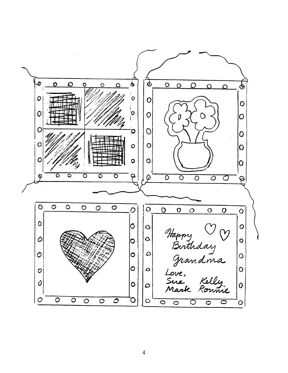 Patchwork Sewing Card Template, Page 4