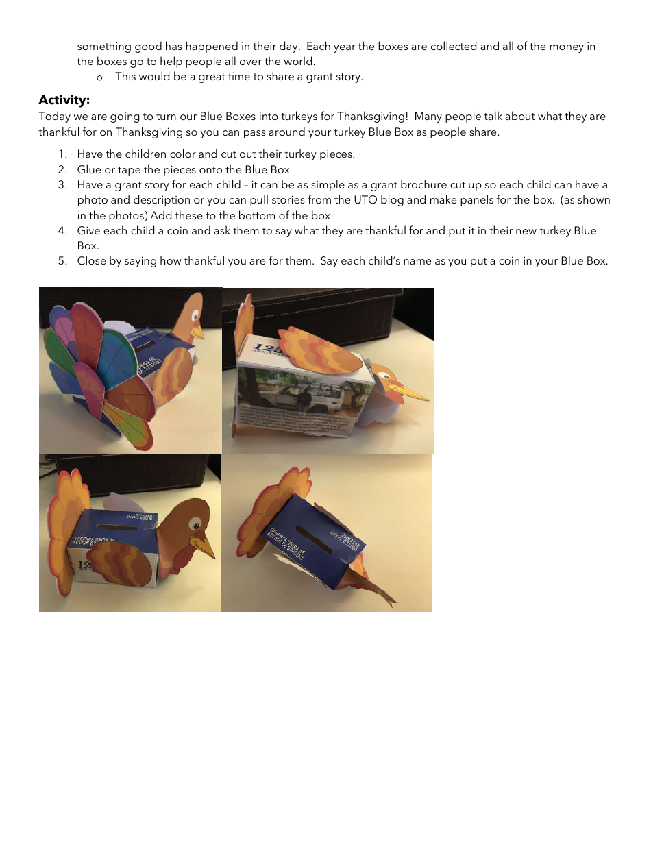 Thanksgiving Paper Bag Turkey Template, Page 2