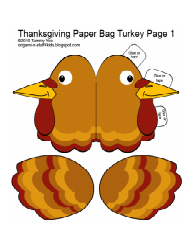 Thanksgiving Paper Bag Turkey Template, Page 3
