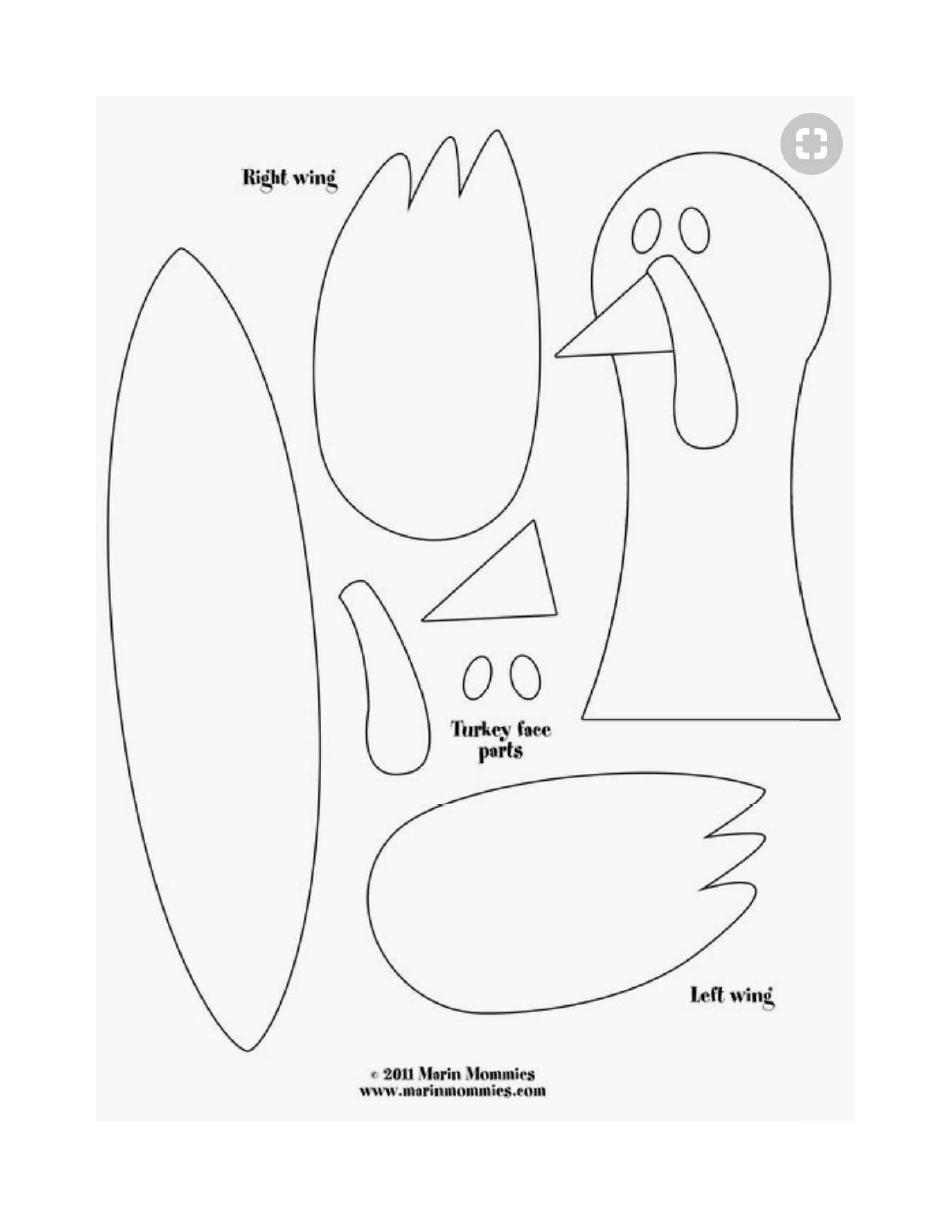 Thanksgiving Paper Bag Turkey Template Download Printable PDF ...