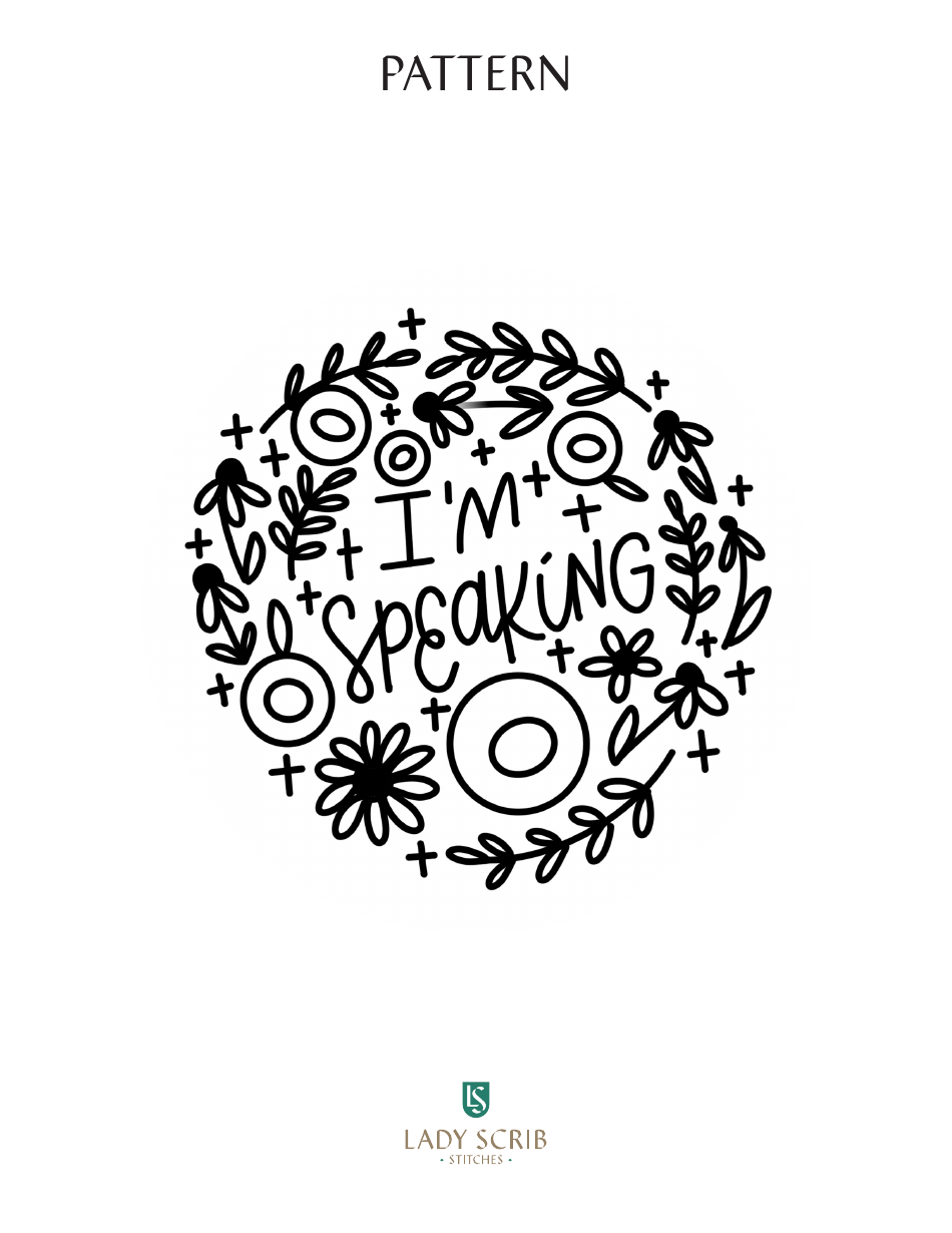 Im Speaking Embroidery Pattern Template, Page 4