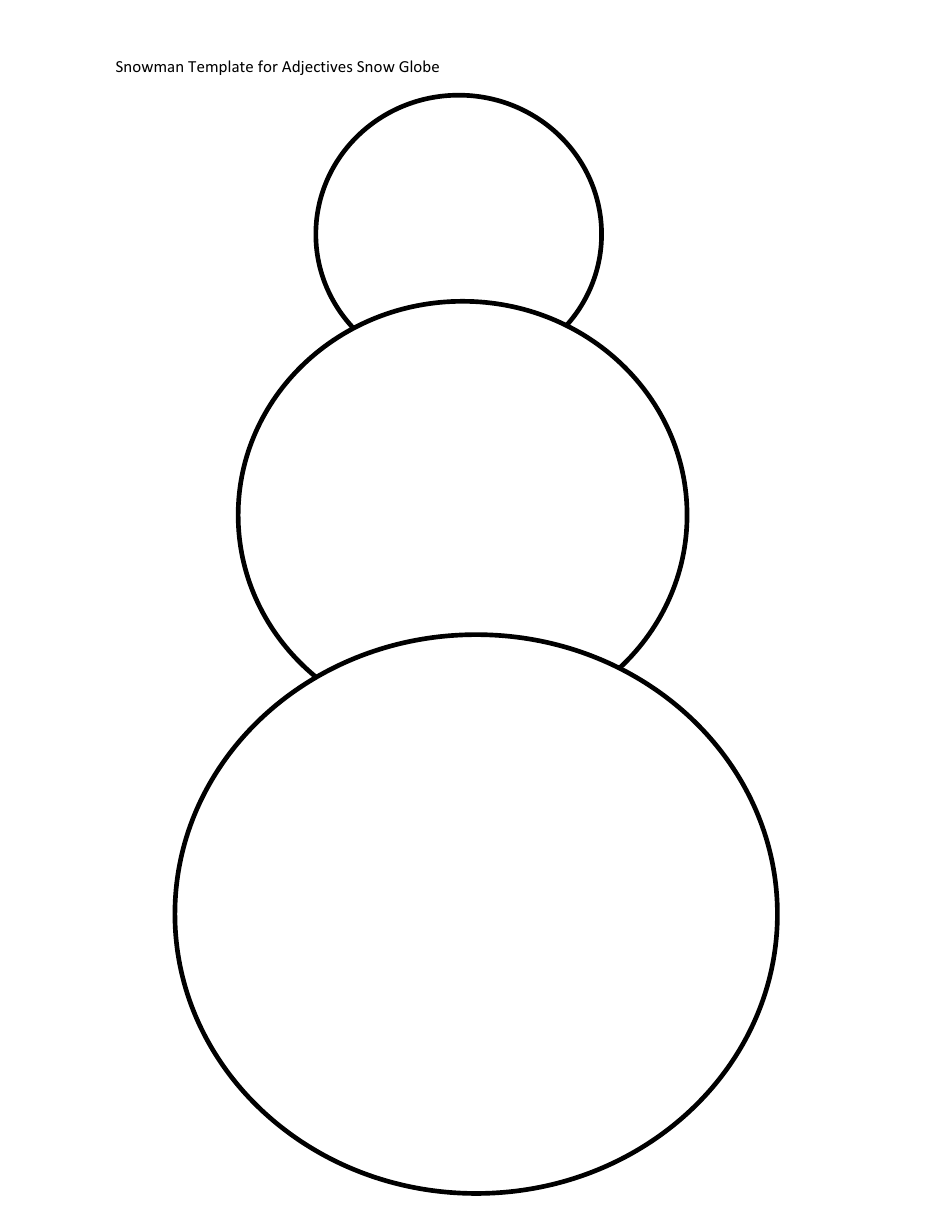 Snowman Outline Template - Snow Globe, Page 1