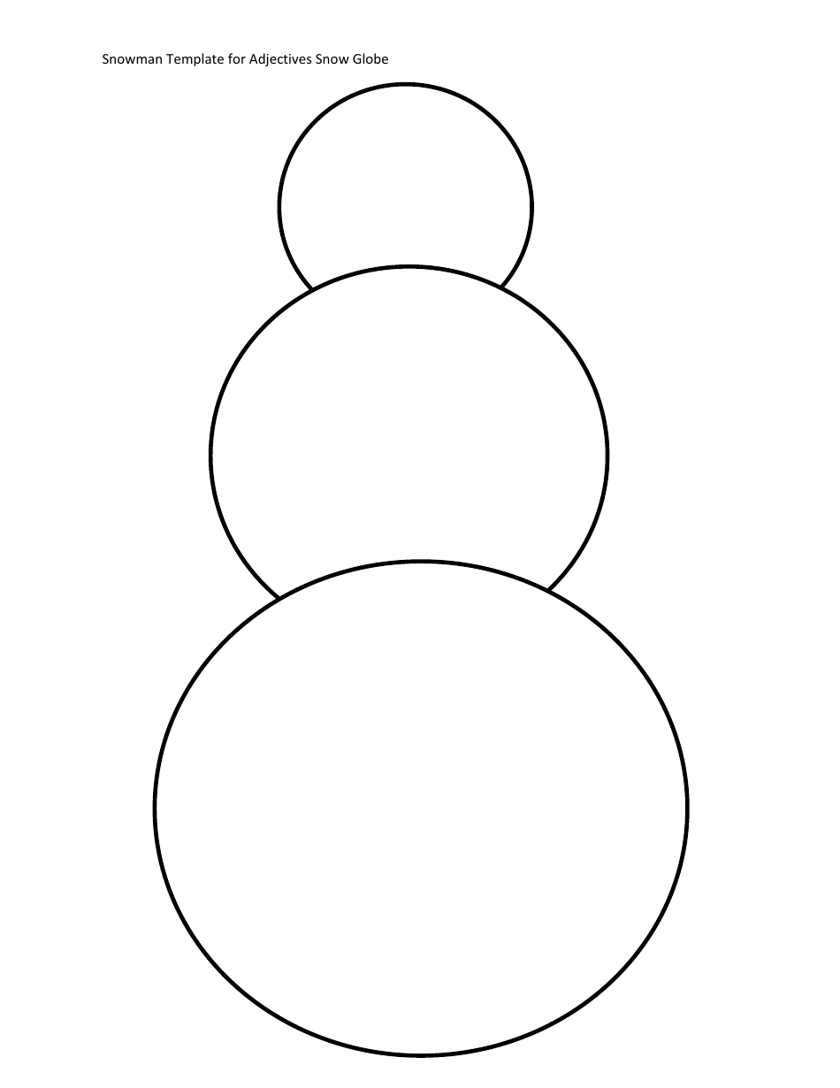 Snowman Outline Template Snow Globe Download Printable PDF