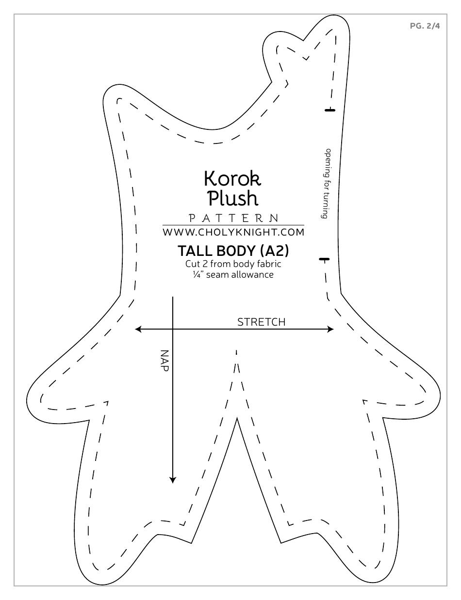 Korok Plush Sewing Pattern Templates, Page 14