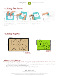 Korok Plush Sewing Pattern Templates, Page 5