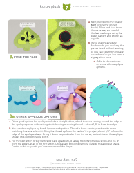 Korok Plush Sewing Pattern Templates, Page 7