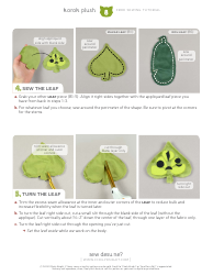 Korok Plush Sewing Pattern Templates, Page 8