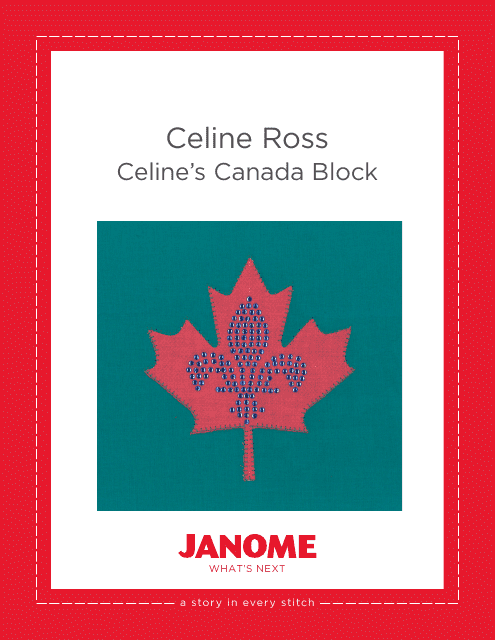 Canada Block Embroidery Pattern Templates