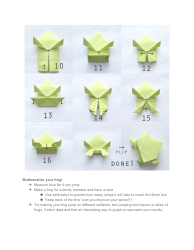 Origami Jumping Frog Guide - Green, Page 2