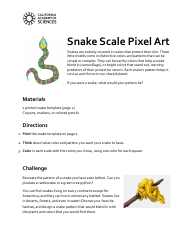 Document preview: Snake Scale Pixel Art Template