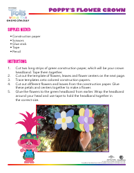 Document preview: Paper Poppy's Flower Crown Pattern Templates
