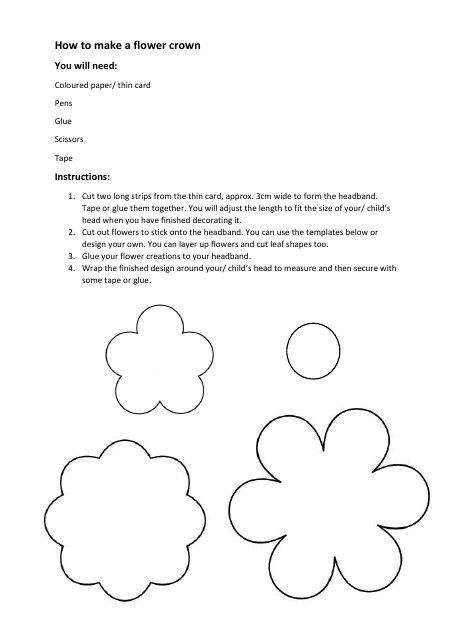 Preview of Flower Crown Pattern Templates