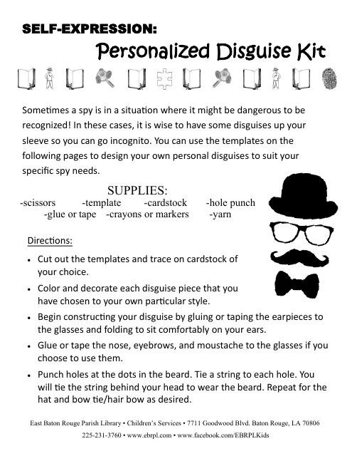Personalized Disguise Kit Template - Preview Image
