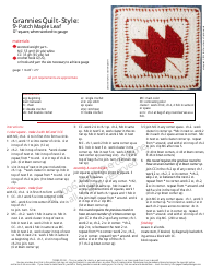 Document preview: 9-patch Maple Leaf Quilt Pattern