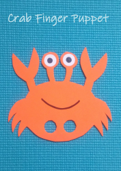Crab Finger Puppet Template