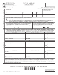Form BSL-CG-1655 Raffle License Application - Michigan