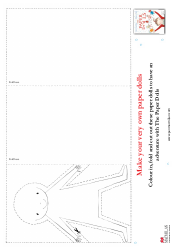 Colouring Paper Doll Templates, Page 2