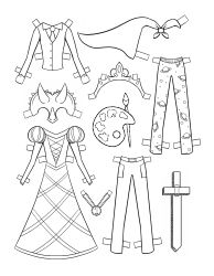 Paper Doll Cat Template, Page 2