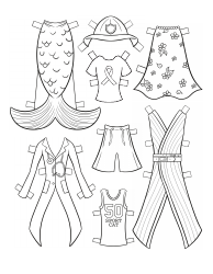 Paper Doll Cat Template, Page 3