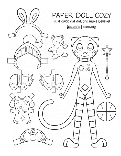 Paper Doll Cat Template
