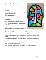 Document preview: Stained Glass Cross Suncatcher Template