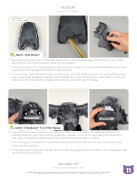 Bat Plush Sewing Pattern Template, Page 11