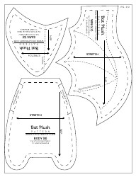 Bat Plush Sewing Pattern Template, Page 14