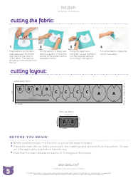 Bat Plush Sewing Pattern Template, Page 5