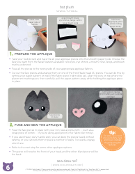 Bat Plush Sewing Pattern Template, Page 6