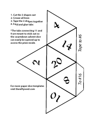 D20 Dice Template, Page 3