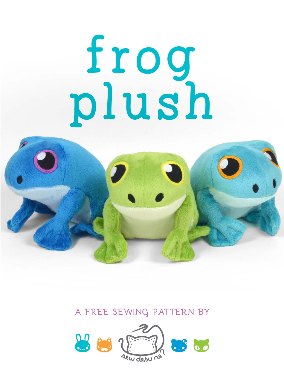 Frog Plush Sewing Template - Choly Knight Download Printable PDF ...