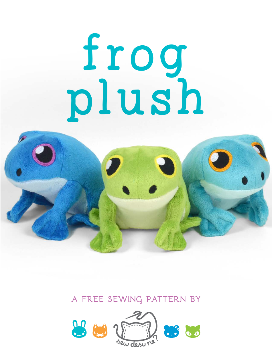 Frog Plush Sewing Template - Choly Knight