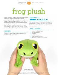 Frog Plush Sewing Template - Choly Knight, Page 2