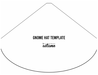 Document preview: Gnome Hat Template - It's Always Autumn