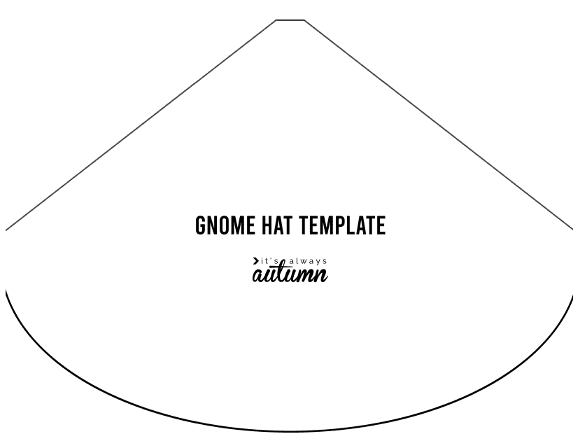 Gnome Hat Template - It's Always Autumn