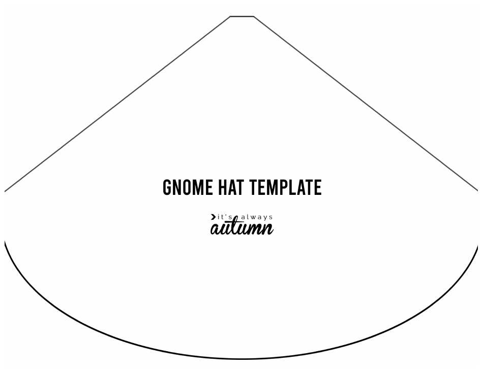 Gnome Hat Template - Its Always Autumn, Page 1