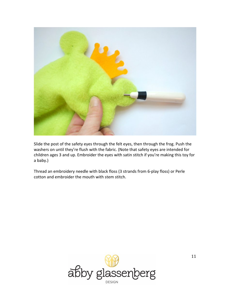 Plush Frog Pattern Templates - Abby Glassenberg Download Printable PDF ...