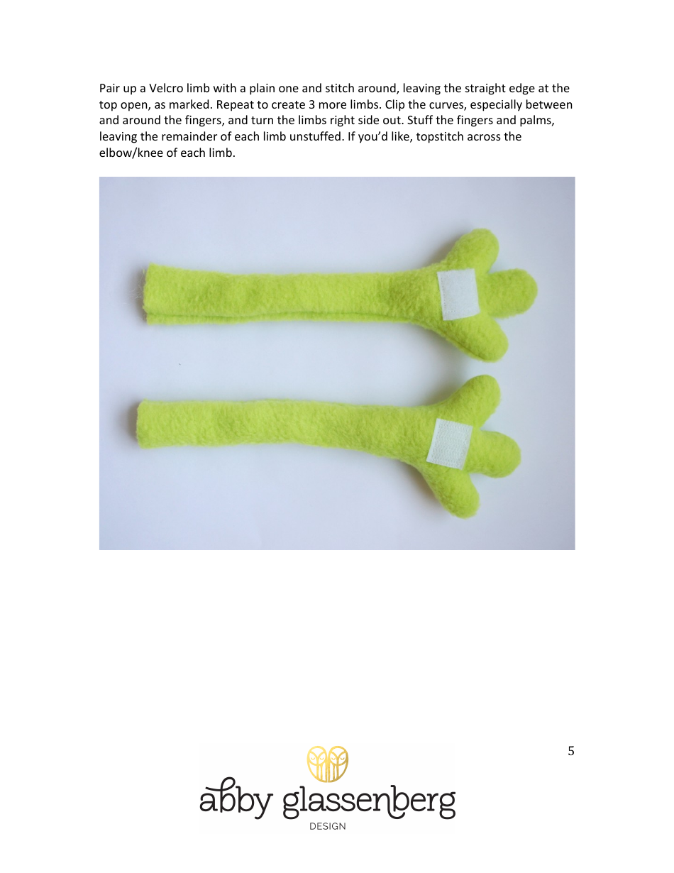 Plush Frog Pattern Templates - Abby Glassenberg Download Printable PDF ...