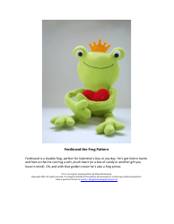 Document preview: Plush Frog Pattern Templates - Abby Glassenberg