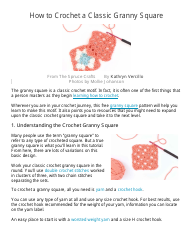 Document preview: Classic Granny Square Crochet Pattern
