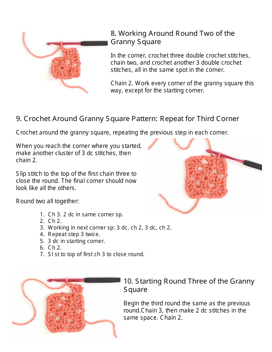 Classic Granny Square Crochet Pattern, Page 4