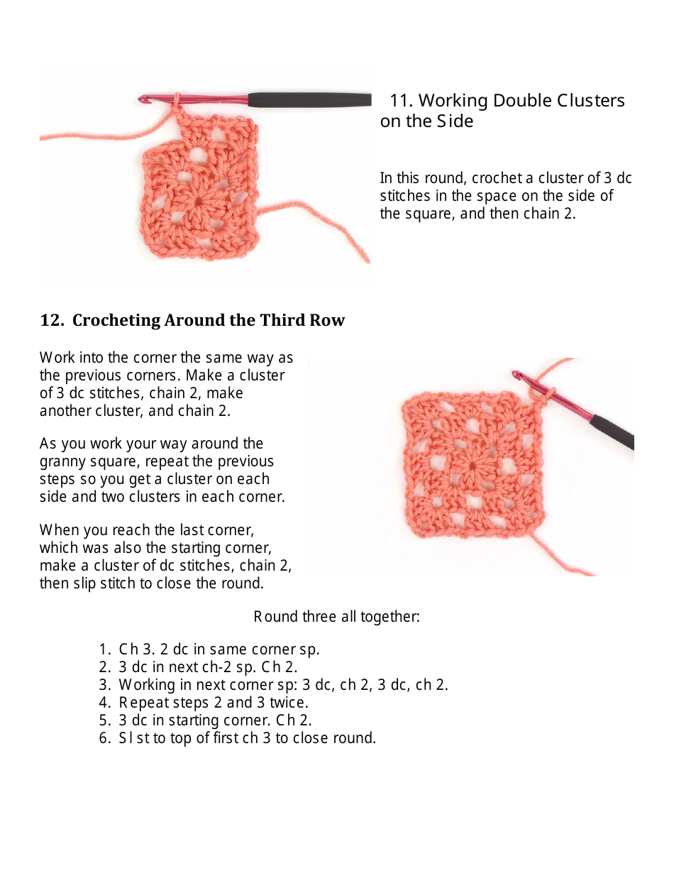 Classic Granny Square Crochet Pattern, Page 5