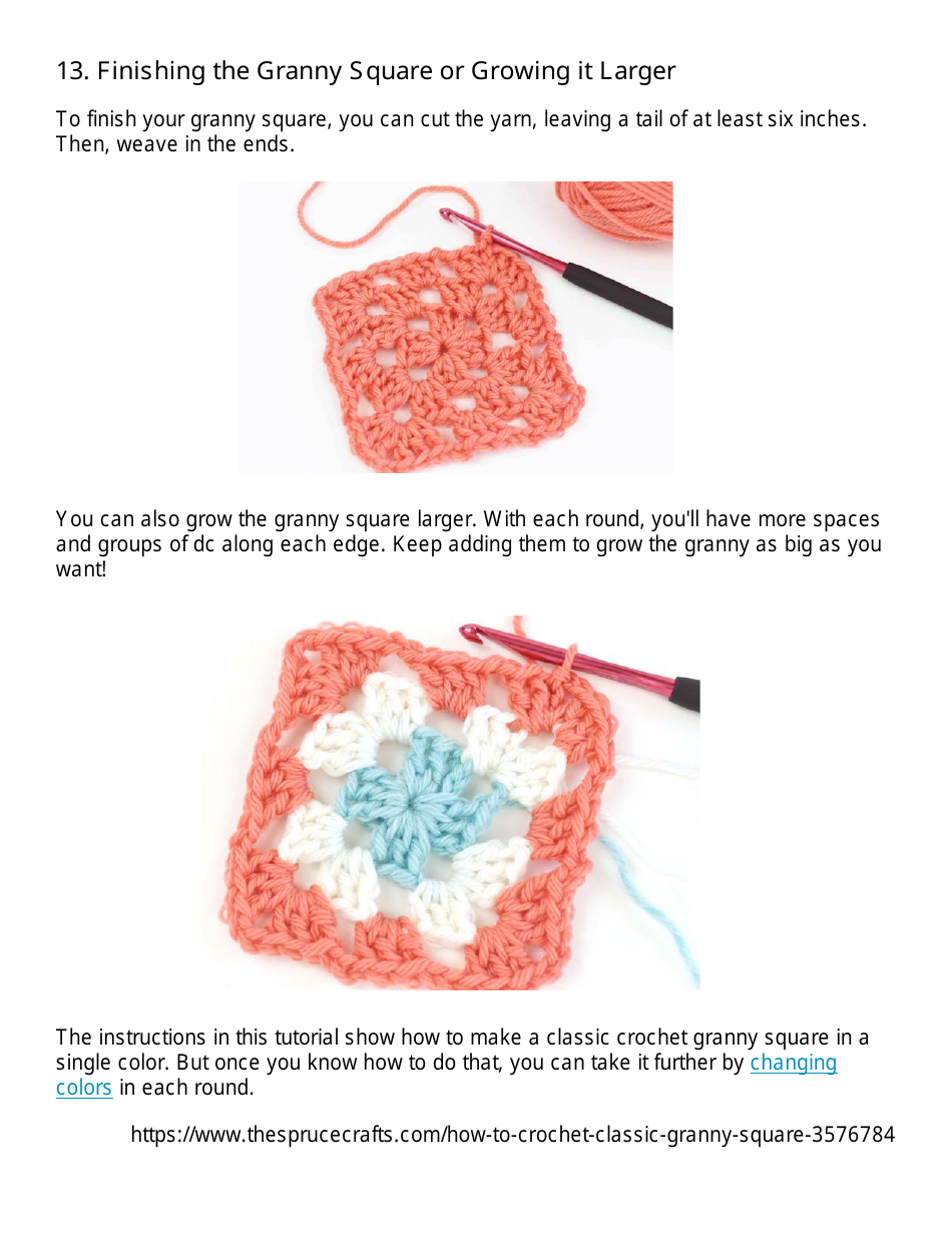 Classic Granny Square Crochet Pattern, Page 6